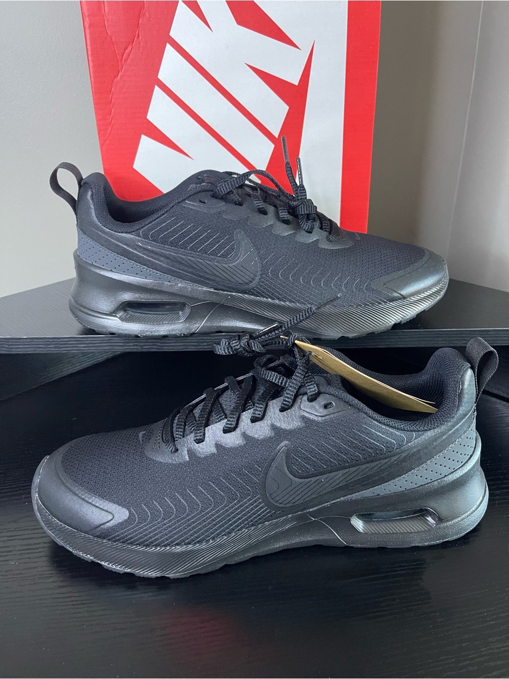 Nike Men's All-Black Air-Cushioned Athletic Sneakers